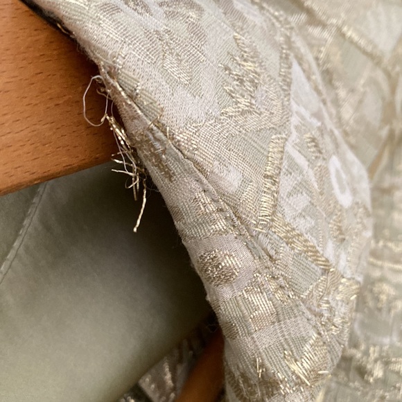 Diane von Furstenberg reno gold metallic shirt dress with pockets - Picture 13 of 17